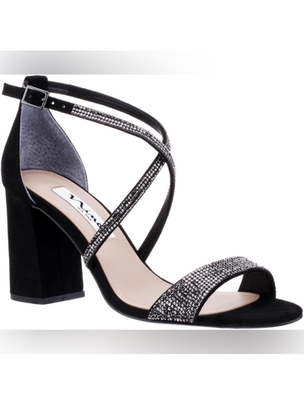 Bling Evening Formal Block Heels